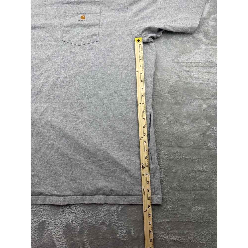Carhartt T-Shirt Men's 3XL Gray Short Sleeve Workwear Loose Fit Neck Big & Tall - Picture 6 of 9